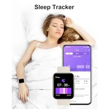 Dakofied Smart Watch (Answer/Make Calls), 1.85" Smart Watches for Men Women Digital Watch Fitness Tracker with 100+ Sport Modes Heart Rate Monitor Watch for iOS Android Phones Waterproof Milky White