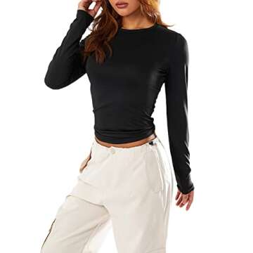 Y2K Skinny Long Sleeve Backless Crop Tops for Fashion-Forward Looks
