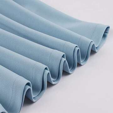 Vintage Women 1940s Bow Tie Neck Dress Retro 40s 50s Button Up Business Work A-line Cocktail Dresses Light Blue M