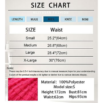 Mliyasan Women’s Multilayer Ruffles Tulle Skirt Pleated High Waist Fluffy Maxi Skirt Fairy Cake Dress Long Tutu Party Skirt Black