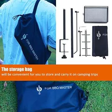 Go-komax Outdoor Grill Accessories Tools Organizer- Barbecue Caddy with Paper Towel Holder and Knife Holder for Grilling Tools & Grill Accessory Storage, Grill Utensil Holder - Grilling Gifts for Men