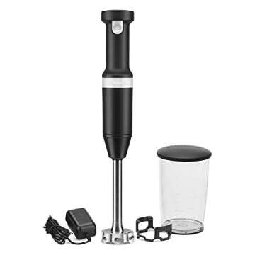KitchenAid Cordless Variable Speed Hand Blender - KHBBV53, Matte Black
