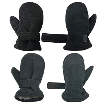 N'Ice Caps 2 Pairs Toddler Mittens Winter Gloves