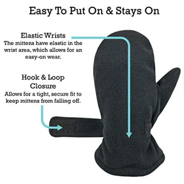 N'Ice Caps 2 Pairs Toddler Mittens Winter Gloves