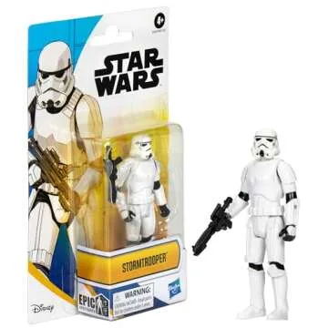 STAR WARS Epic Hero Series Stormtrooper 4-Inch Action Figure, Toy Accessory, Easter Basket Stuffers for Kids, Ages 4+