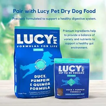 Lucy Pet Hip To Be Square Duck And Pumpkin Dog Treats 6Oz