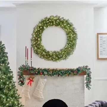 National Tree Company Pre-Lit Wreath for Holidays