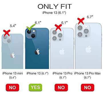 DOMAVER for iPhone 13 Case Smooth Liquid Silicone Soft Gel Rubber Microfiber Lining Cushion Cover Sh...