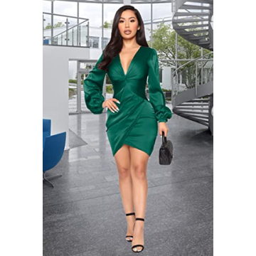 TDiooCor Womens Sexy Sequin Elegant Holiday Evening Dress