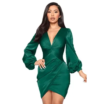 TDiooCor Womens Sexy Sequin Elegant Holiday Evening Dress