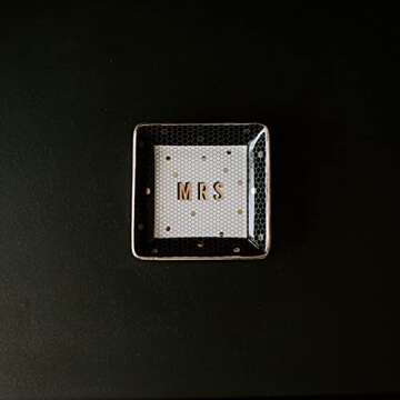 Sweet Water Decor Mrs. Jewelry Dish | Tile Vanity Tray | Engagement Gift | Bridal Shower | Wedding | Bedroom or Bathroom Accessories | Home Decor | Gold | Glam