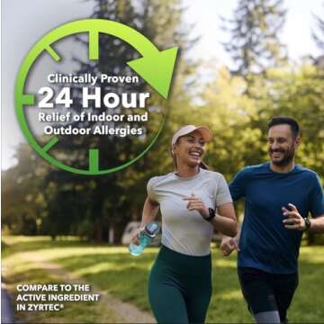 Allergy Relief with CAMBER Cetirizine HCI Tablets 100 Count