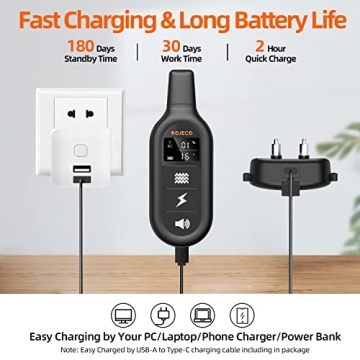 ROJECO Dog Shock Collar with 3300FT Remote Waterproof