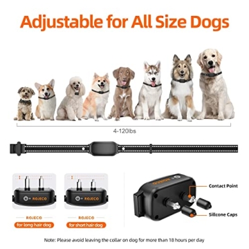 ROJECO Dog Shock Collar with 3300FT Remote Waterproof