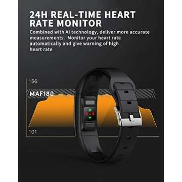 Jiandi Heart Rate Monitor Smart Watch with SPO2 Tracking