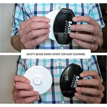 Safe & Easy Pizza Cutter for All Ages - Basik Kitchen Slicer