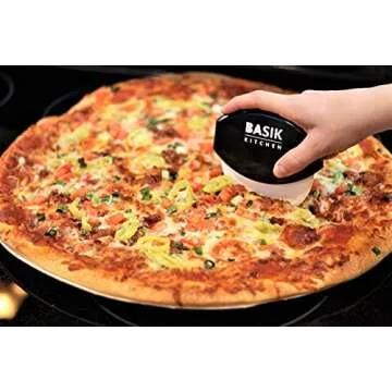 Safe & Easy Pizza Cutter for All Ages - Basik Kitchen Slicer