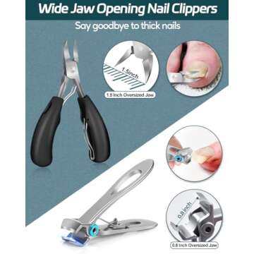 Toenail Clippers for Seniors - Podiatrist Nail Trimming Kit