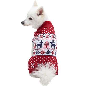 Blueberry Pet Reindeer Dog Sweater for Holiday Cheer