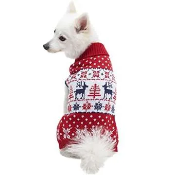 Blueberry Pet Reindeer Dog Sweater for Holiday Cheer