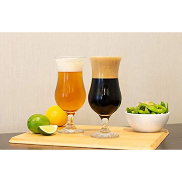 SELPONT a Collection 4 Piece Hurricane Glass Set - Perfect for Drinking Pina Coladas, Cocktails, Full-Bodied Beer, Juice, and Water (Pina Colada (15.5 oz))