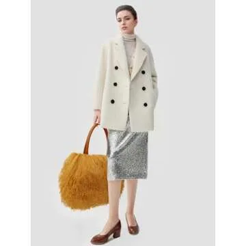 FINILUO Women Luxury Real Lamb Mongolian Flush Wool Fur With Genuine Leather Handles Handbag Camel