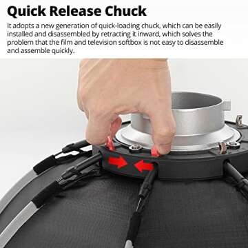 AMBITFUL Bowens Mount Softbox Quick Installation Softbox + Honeycomb Grid for Studio Strobe Outdoor Photography (35.4'' / 90cm Octagon)