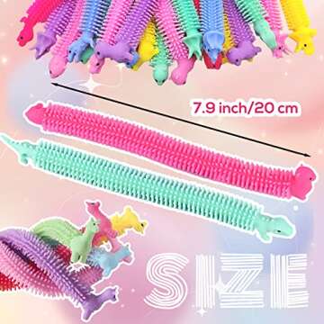 20 PCS Stretchy Fidget Toy,Colorful Stretchy Strings Fidget Toy,Sensory Fidget Worm Stretch Toys for...