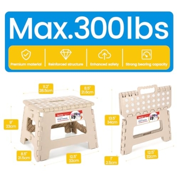 ACSTEP Lightweight Non-Slip Folding Step Stool for All Ages