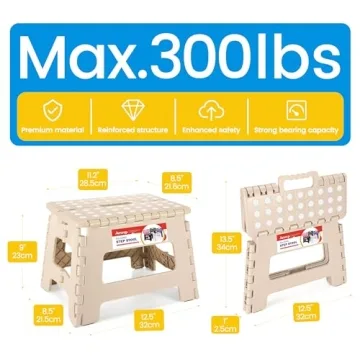 ACSTEP Lightweight Non-Slip Folding Step Stool for All Ages