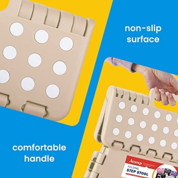 ACSTEP Lightweight Non-Slip Folding Step Stool for All Ages