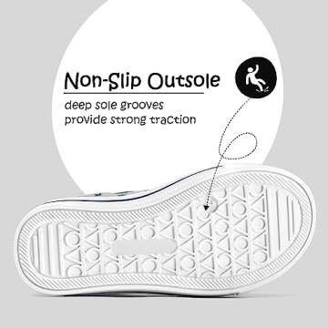 K KomForme Kids Canvas Sneakers - Colorful & Easy Wear