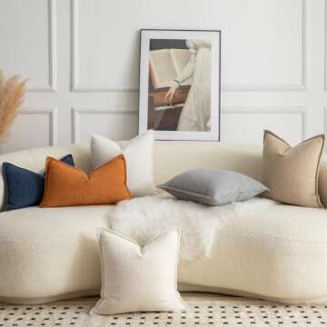 Luxurious MANDIOO Decorative Throw Pillow Covers Set 2