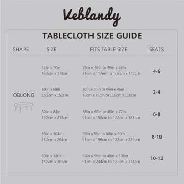 Veblandy Waterproof Gingham Tablecloth 60x120 Inch