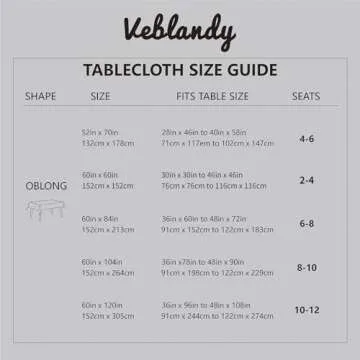 Veblandy Waterproof Gingham Tablecloth 60x120 Inch