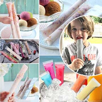 Popsicle Holder Bags Mermaid and Shark Ice Pop Sleeves Freezer Reusable Popsicle Covers 10 Pc