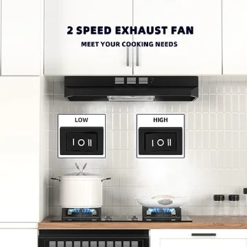 FIREGAS 30" Convertible Range Hood & Exhaust Fan