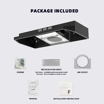 FIREGAS 30" Convertible Range Hood & Exhaust Fan