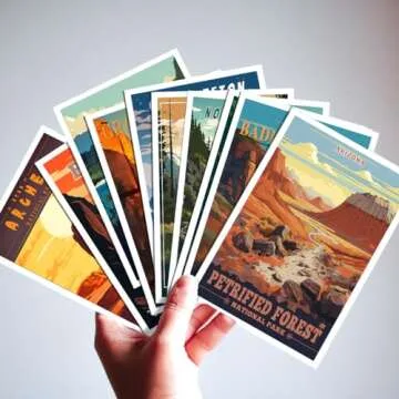 SHOXREM Retro National Parks Postcard Set - 63 Designs