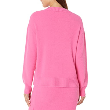 The Drop Women's Carter Super Soft Essential Crewneck Sweater, Rose Pink, XL