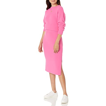 The Drop Women's Carter Super Soft Essential Crewneck Sweater, Rose Pink, XL