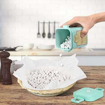 FurRain Ceramic Pie Weights Reusable Baking Beans for Perfect Crusts