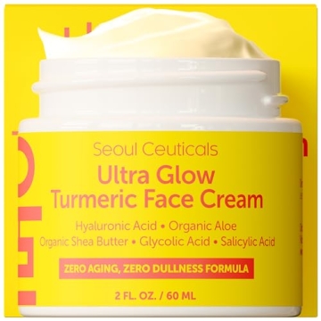 SeoulCeuticals Korean Skin Care Turmeric Cream – Korean Face Moisturizer for Dull Dry Skin - Korea...