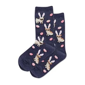 Hotsox Kid's Easter Dogs Crew Socks - Fun and Comfortable for Kids