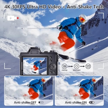 4K Digital Camera for Photography & Vlogging
