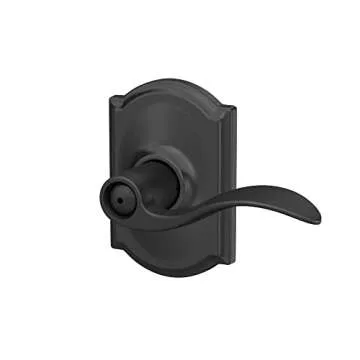 Schlage F40 Accent Door Lever - Privacy Lock in Matte Black