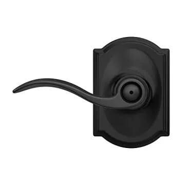 Schlage F40 Accent Door Lever - Privacy Lock in Matte Black