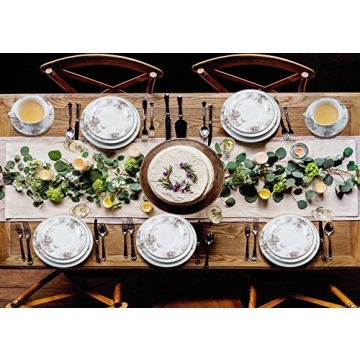 Elegant 57 Piece Bone China Dinnerware Set - Lorren Home