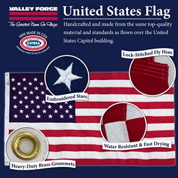 American Flag 5' x 8' Made in USA Durable Patriotic