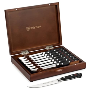 Wusthof Classic Steak Knife Set - 8 Piece with Wood Case
